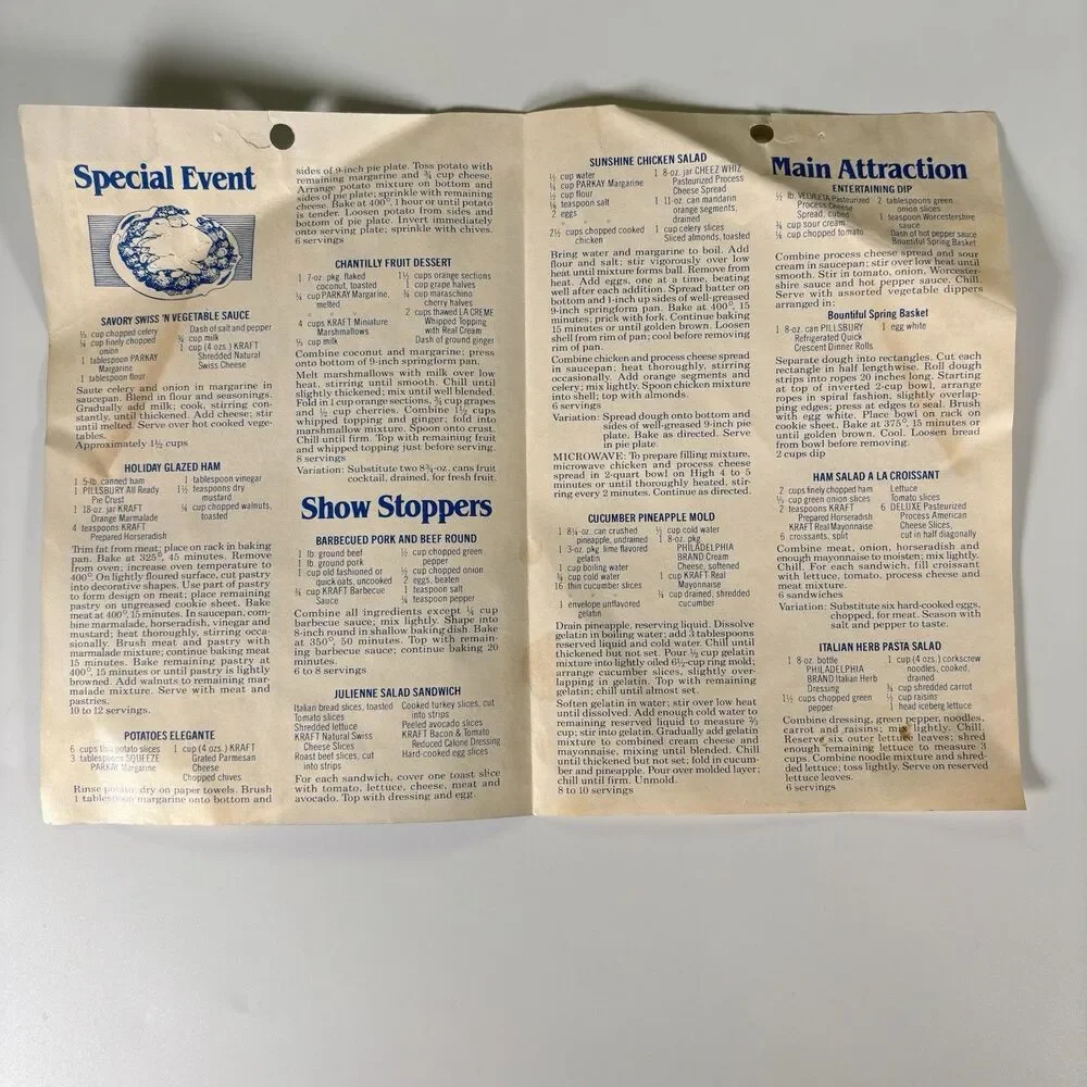 1984 Kraft Magic of David Copperfield TV Special Recipes Booklet Vintage